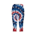 thumbnail image 5 of Ofertas Del Dia de Hoy Relampago! QATAINLAV 4th of July Capri Leggings for Women Independence Day Patriotic Legging Cropped Pants Holiday Beach Yoga Capris Blue XL, 5 of 6