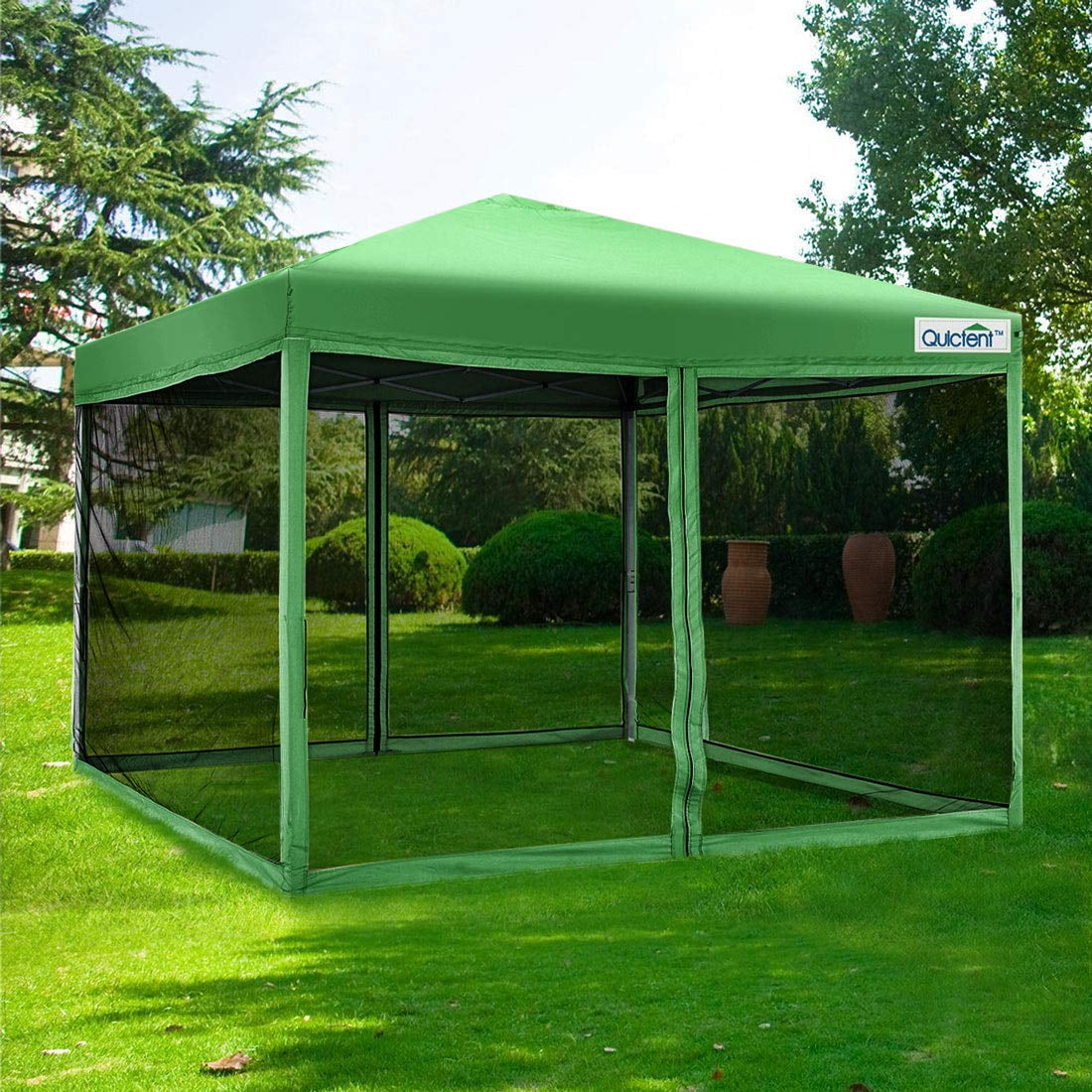 Collapsible Lime Green Screen House Shelter Pro 10 ft x 10 ft Canopy Pop Up Tent 