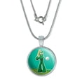 thumbnail image 1 of Baseball Player Gumby 0.75" Pendant with Sterling Silver Plated Chain, 1 of 4