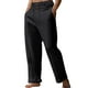 thumbnail image 1 of Pantalones de lino de cintura alta para hombre: pierna recta, cordón, primavera-otoño, mezcla de lino (S-XXXL), comodidad informal para la playa, 1 of 8