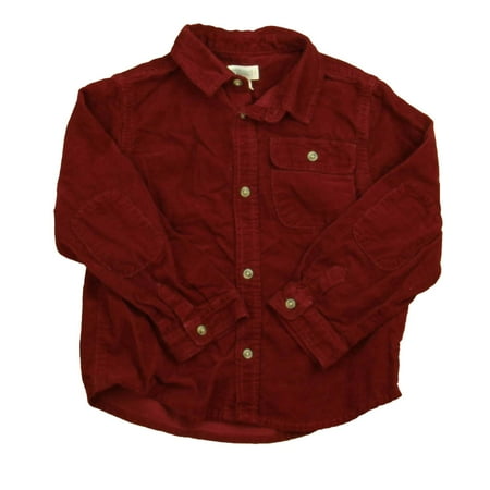 

Pre-owned Gymboree Boys Maroon Button Down Long Sleeve size: 3T