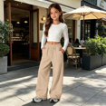 thumbnail image 2 of Kids Sweatpants Boys, Boys Baggy Sweatpants Elastic Waist Hems Kids Athletic Soft Jogger Pants Solid Color Casual with Pocket and Drawstring, Girls Back To School Clothes, 2 of 6