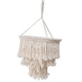 thumbnail image 2 of Shade de lámpara de macrame Boho Coste de luz encogida accesorio de tejido a mano, cubierta de luz colgante, pantalla de lámpara para dormitorios de Estilo C, 2 of 8