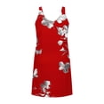 thumbnail image 3 of Vestido Largo de Manga Larga para las Mujeres Cuello en V Plisado Impresión sin Posicionamiento con Tela Elástica, Vestido Casual de Cintura Elástica para Uso Diario Y de Playa, 3 of 6