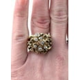 thumbnail image 5 of Bluebelljewels Men's Round Cut Cubic Zirconia 14K Yellow Gold Plated Nugget Cluster Ring, 5 of 5