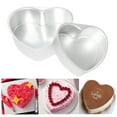 thumbnail image 2 of Visland Heart Shaped Cake Pan, Removable Bottom Non-Stick Cake Tray Wedding Birthday Cheesecake Baking Mold,6/8/10 Inch, 2 of 2