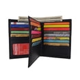 thumbnail image 2 of Men's Leather Bifold Credit ID Card Holder Wallet Clutch Billfold Purse Black, 2 of 9