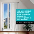 thumbnail image 4 of Room/Dividers/Now Tension Curtain Rod - Tension Window Rod - Bedroom, Kitchen Rod - Long, Heavy Duty, Adjustable Extension Curtain Rods By Room Dividers Now (28-50 Inches, Silver), 4 of 5