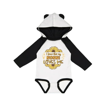 

Inktastic I Know That My Nonni Loves Me Gift Baby Boy or Baby Girl Long Sleeve Bodysuit
