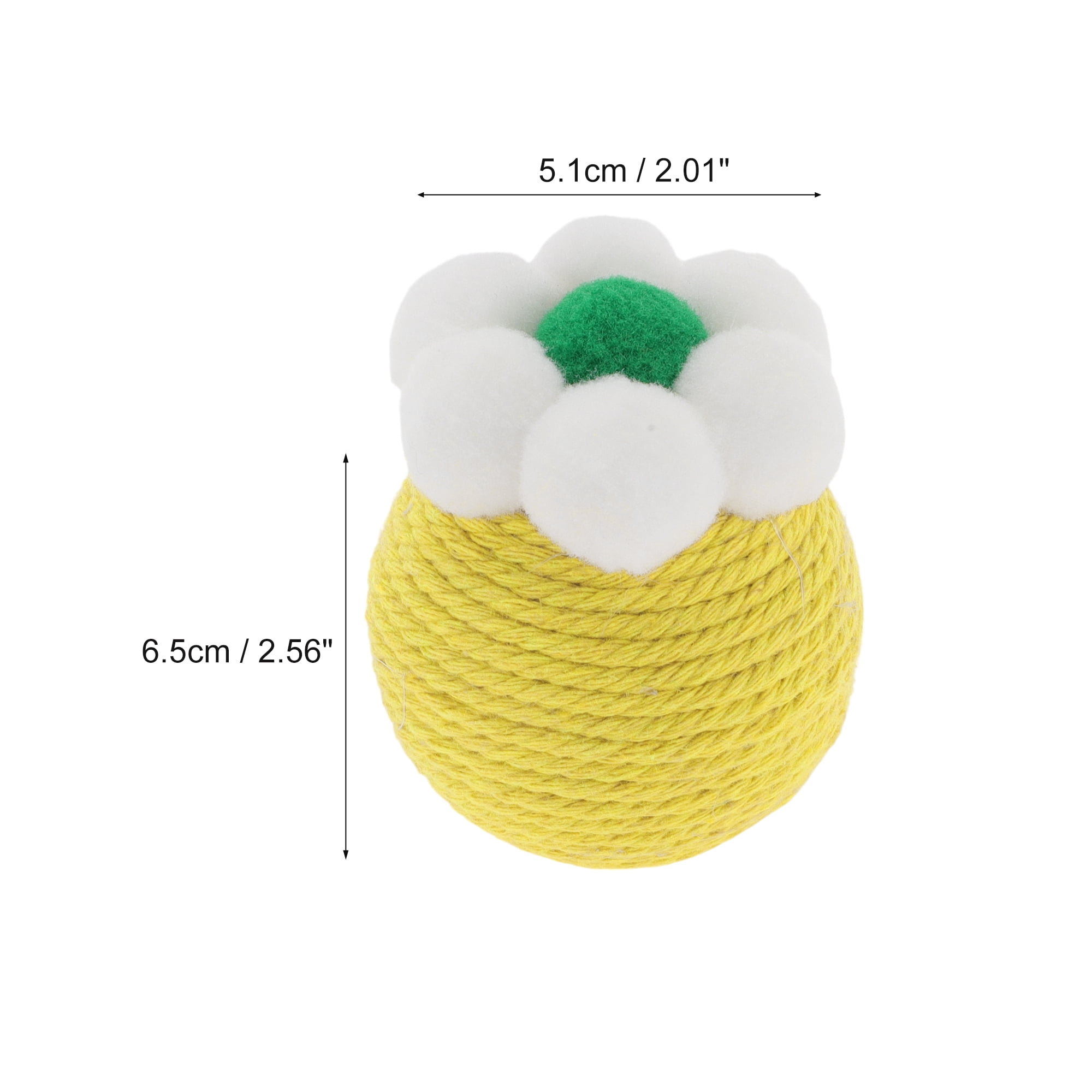 Unique Bargains Safe Teeth Cleaning Chew Balls Yellow