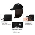 thumbnail image 5 of NMMUED Hat Wigs for Women Baseball Cap with Hair Extensions Short Straight Bob Hairstyle Caps with Hair Attached Adjustable Baseball Cap Wig for Daily Party C One Size, 5 of 5