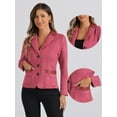 thumbnail image 2 of DARING DIVA Women's Faux Suede Lapel Collar Button Down Blazer XL Red, 2 of 6