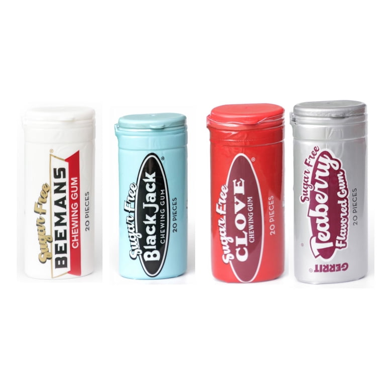 Gerrit Sugar Free Black Jack Chewing Gum, 20 Piece Tube - 12 Count