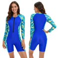 thumbnail image 3 of Bañador deportivo de manga larga para mujer con estampado de traje de surf,, 3 of 4