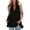 Black, variant on Women's V Neck Ruffle Tunic Tank Top Loose Fit Sleeveless Blouse Casual Summer Top Long Tanks for Daily Vacation Beach Wear