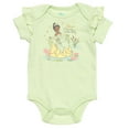 thumbnail image 2 of Disney Princess Tiana Bodysuit French Terry Bubble Shorts and Headband 3 Piece Outfit Set Newborn to Infant, 2 of 5
