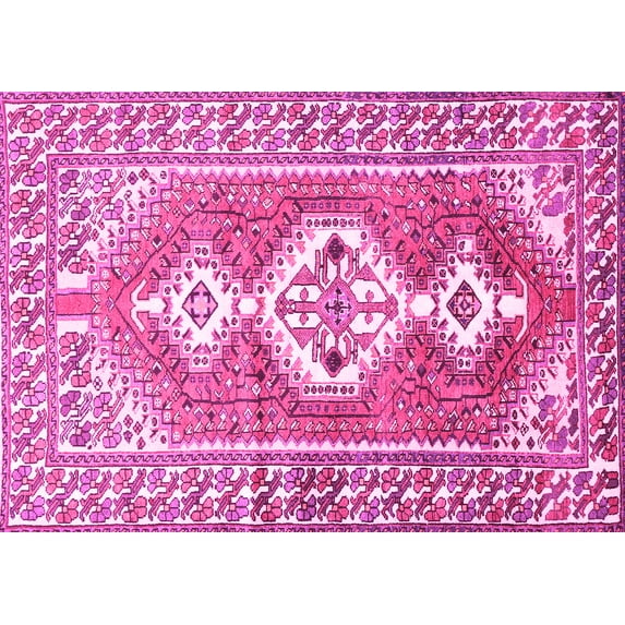 Ahgly Company Indoor Rectangle Persian Pink Traditional Area Rugs, 2' x 3'