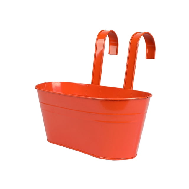 Jardinera Ounissouiy al aire libre ligera y fuerte para colgar en la pared con macetas desmontables rojo naranja