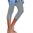 thumbnail image 7 of BLVB Women Capri Pants Stretch Comfy Capri Leggings Elastic Waist Casual Summer Ladies Pull on Capris, 7 of 7