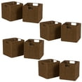 thumbnail image 3 of 10.5 in Woven Storage Cube Basket Bin with Iron Wire Frame (Set of 4), 3 of 6