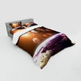 thumbnail image 3 of Ambesonne Galaxy Bedding Set 3 Pcs, Space View Solar System, Twin XL, Magenta Orange, 3 of 3