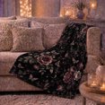 thumbnail image 6 of Mystical Moth Peony Floral Pattern, Mystical Celestial Art Scene, Warm Flannel Blanket for Sunroom and Reading Nook, Celestial Art Lovers Housewarming Gift, Celestial Home Decor, 6 of 9