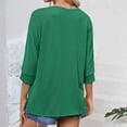 thumbnail image 5 of BLCHUNen 3/4 Sleeve Shirts for Women Casual Crew Neck Pullover Breathable Fall Blouses Stretch Lightweight Workout Trendy Tops, 5 of 5