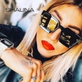 thumbnail image 3 of SHAUNA Ins Popular Mujeres Gafas de sol cuadradas Retro Hombres Tonos teñidos UV400, 3 of 5