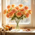 thumbnail image 4 of Artificial Peony Flowers for Vase, 3 Dahlias Artificial Flowers for Vintage Decor, Table Centerpieces, Entryway and Home Decor, #02, 4 of 6