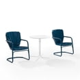 thumbnail image 1 of Crosley Furniture Ridgeland 3 Piece Metal Outdoor Bistro Set in Navy Gloss, 1 of 8