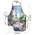 thumbnail image 2 of Pofeuu Parisian Cafe With Eiffel Print Aprons with Pockets, Cute Aprons for Kitchen, Cooking, Server, Barber, Chef Apron, 2 of 7