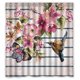 thumbnail image 1 of ABPHQTO Colibrí mariposa flores rayas cortina de ducha impermeable cortina de ducha 160x180 cm, 1 of 2