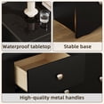thumbnail image 5 of Homall 5 Drawer Double Dresser, Modern Wood Chest of Drawer for Living Room Bedroom,Black, 5 of 8