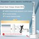 thumbnail image 3 of Cepillo de dientes eléctrico sónico, cepillo inteligente, carga USB, recargable, para adultos, resistente al agua, 8 cabezales de repuesto, 3 of 5