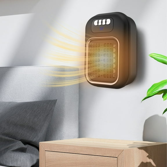 LmnLft Mini Wall-Mounted Electric Heater for Home or Office, Compact Portable Ceramic Heater with Fast Heating, Adjustable Fan, and Safety Features