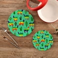 thumbnail image 2 of SKYSONIC Rainbow Colors Llamas Pot Holders Trivets, 2 Pcs Heat Resistant Trivets,Cute Alpaca Cactus Cotton Thread Weave Mats for Hot Pads Pans Pot Bowl Teapot for Kitchen Decor, 2 of 7