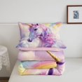 thumbnail image 5 of Manfei White Cloud Twin Comforter Sets,Cute Unicorn Bedding Set,Pink,Pink Reversible,2-Piece,1 Comforter and 1 Pillowcase, 5 of 7