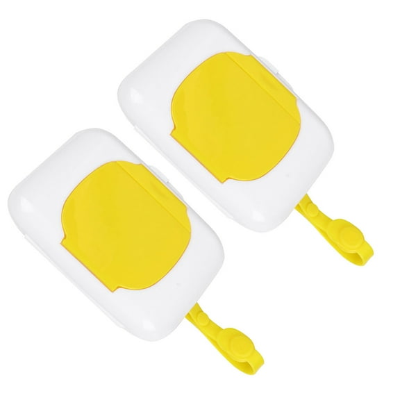 HEMOTON 2-Pack Wet Tissue Case Wipe Box, Portable Wipes Holder for Travel, Compact and Design