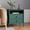 Green, variant on ZOSQUARE Nightstand, Mid Century Modern Night Stand with 2 Drawers and Open Shelf, Black Bedside End Table for Bedroom