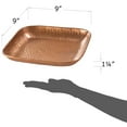 thumbnail image 2 of Red Co. 9” x 9” Decorative Square Hammered Metal Centerpiece Serving Tray, Copper, 2 of 6