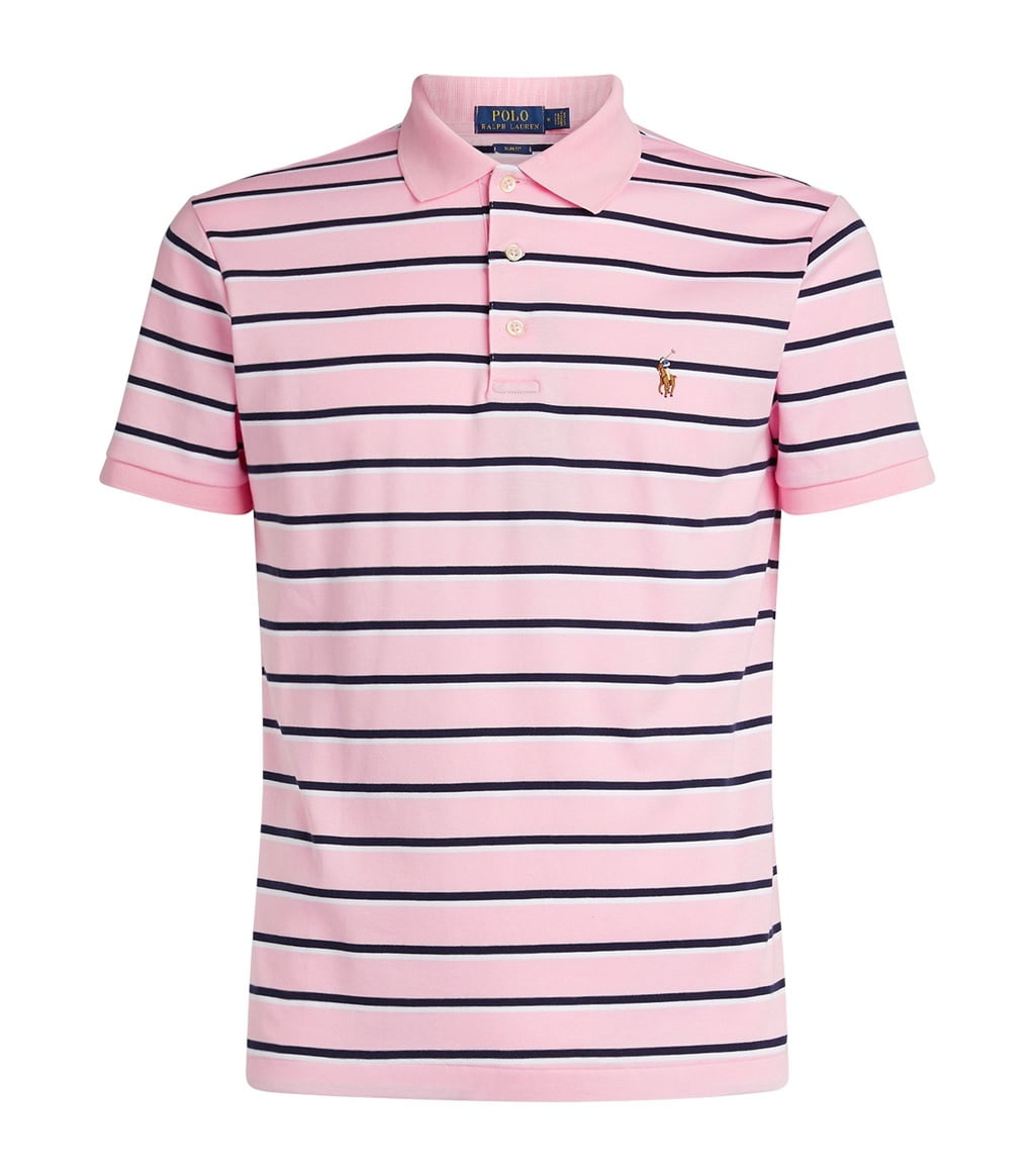 slim pima logo polo shirt