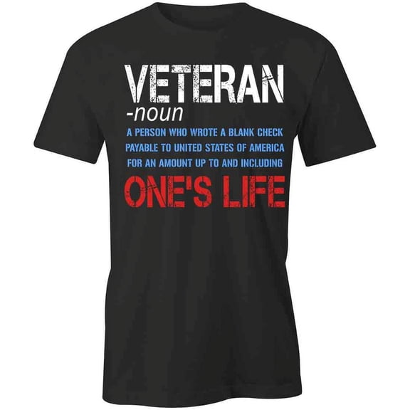 Veteran T-Shirt | Patriotic American Black Tee Gift