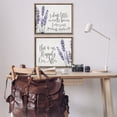 thumbnail image 2 of Stupell Industries Lavender Moments Sentiments Quotes and Sayings Painting Brown Floater Framed Canvas Art Print Wall Art, 31 x 25, Set of 2, 2 of 9