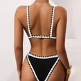 thumbnail image 5 of DHFJKG Two Piece Swimsuits Women Color Block Bikini Set High Waist Bottom Beach Pool Party Summer Fashion Swimwear Versatile Beachwear, 5 of 9