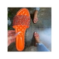 thumbnail image 3 of Crystal Slides for Women Flat Open Toe Rhinestone Sandals Slip On Sparkle Beach Slippers US Size 4.5-11.5, 3 of 3
