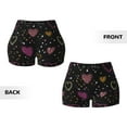 thumbnail image 5 of Kdxio Heart and Stars Print Workout Shorts for Women Seamless Soft Smooth Gym Yoga Scrunch Active Shorts, 5 of 9