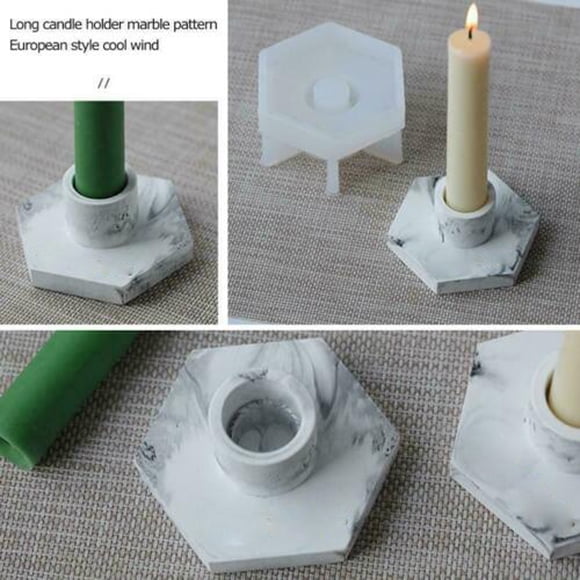 Xihbxyly Molde de Resina para Velas, Herramienta de Fundición Epoxi para Velas de Pilar, Moldes Transparentes Hechos a Mano, Proyectos de Resina, Decoración Del Hogar, Tamaño 10,5 X 9,2 X 5 Cm, Apto