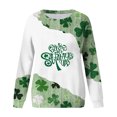 thumbnail image 4 of Pompotops Mode de la Saint-Patrick Chandail en Molleton Décontracté à Manches Longues Col Rond Imprimé pour Femmes Blouse en Solde, 4 of 5