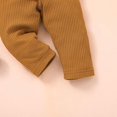 thumbnail image 6 of Infant Baby Girl 3 Pack Solid Pants and Casual Leggings Brown & Wine Red & Black 0-3 Months, 6 of 6