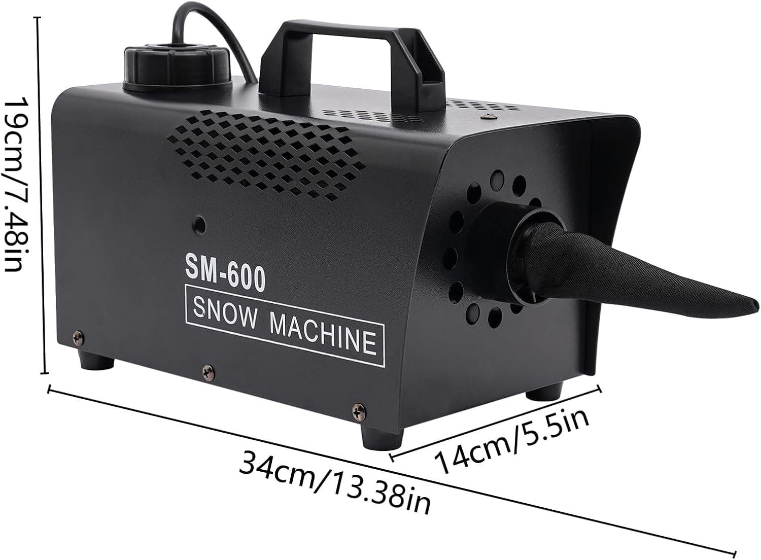Snow Machine with Wireless Remote Control and Wired Control,600W Snow Making Machine for Christmas Wedding Photography Parties Kids Stage Parades